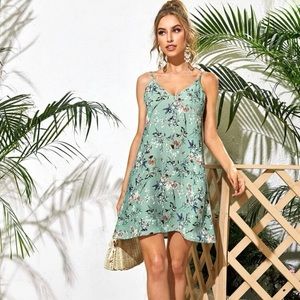 Floral print slip dress